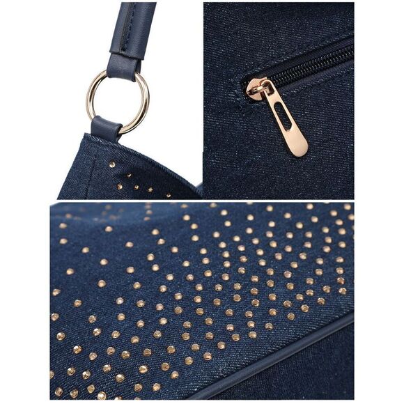Denim Bling Hobo bag - Picture 4 of 5